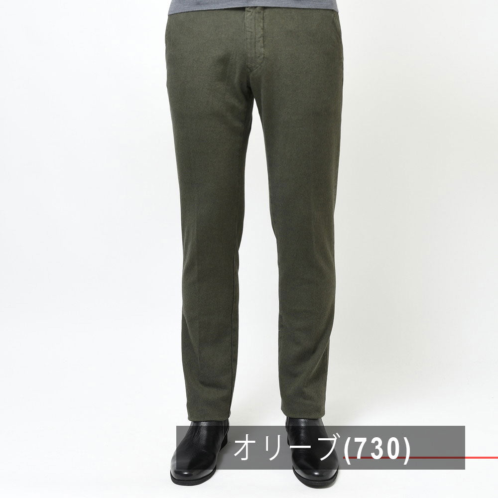 INCOTEX SLACKS(インコテックス スラックス) SLIM FIT ガーメントダイマイクロストラクチャーストレッチコットンテーパードパンツ 470-81591(M)