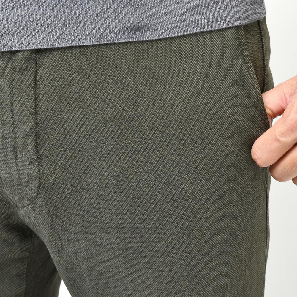 INCOTEX SLACKS(インコテックス スラックス) SLIM FIT ガーメントダイマイクロストラクチャーストレッチコットンテーパードパンツ 470-81591(M)
