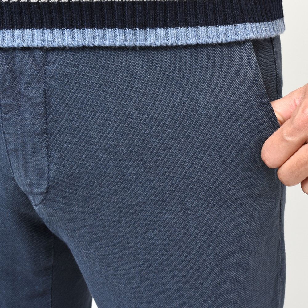 INCOTEX SLACKS(インコテックス スラックス) SLIM FIT ガーメントダイマイクロストラクチャーストレッチコットンテーパードパンツ 470-81591(M)