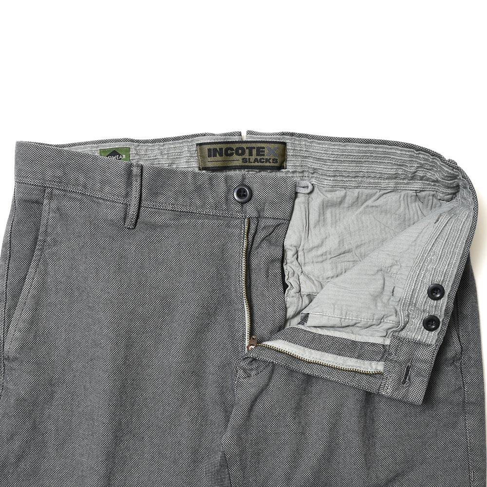 INCOTEX SLACKS(インコテックス スラックス) SLIM FIT ガーメントダイマイクロストラクチャーストレッチコットンテーパードパンツ 470-81591(M)