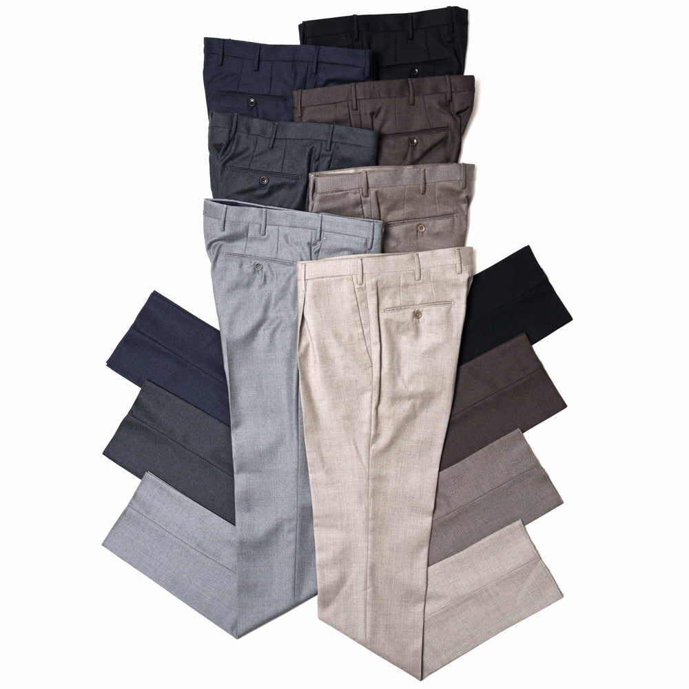 INCOTEX(インコテックス) SLIM FIT SUPER100'sウールサキソニーソリッド1プリーツテーパードパンツ 1T0031-1645A