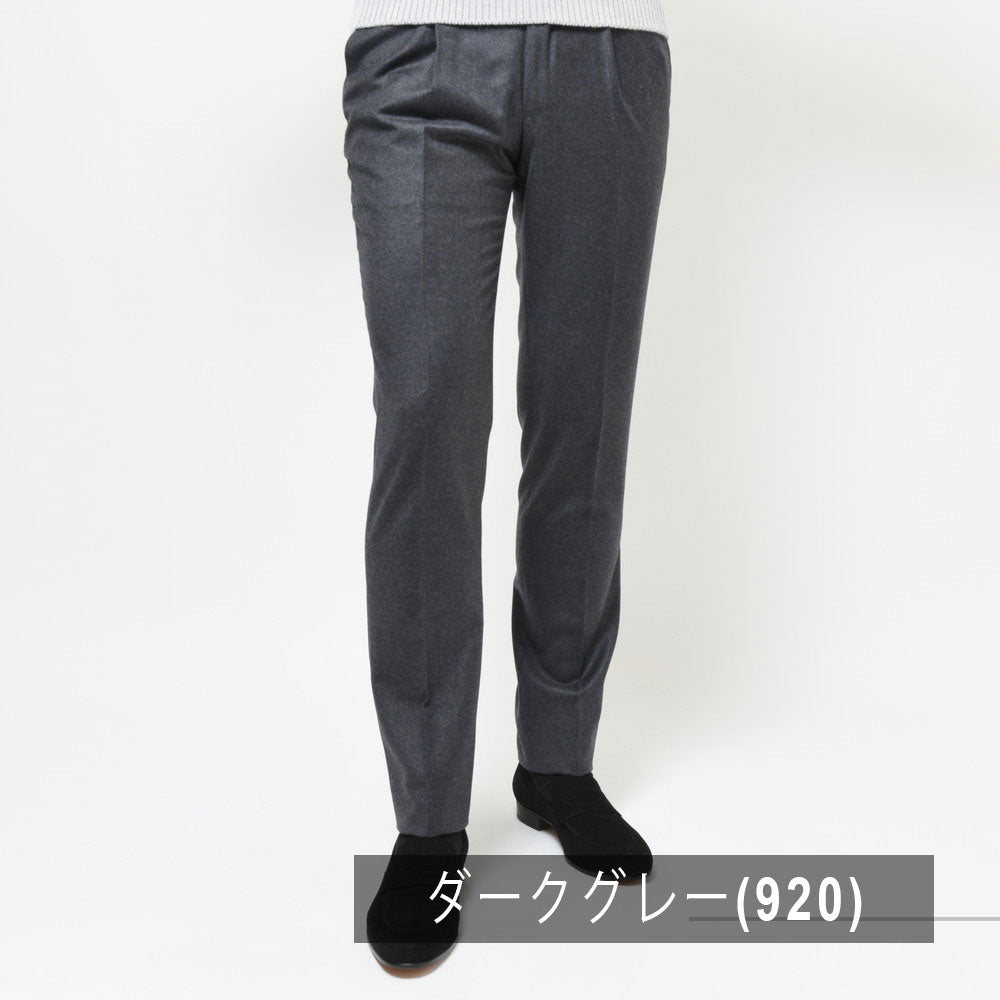 INCOTEX(インコテックス) SLIM FIT SUPER100'sウールサキソニーソリッド1プリーツテーパードパンツ 1T0031-1645A