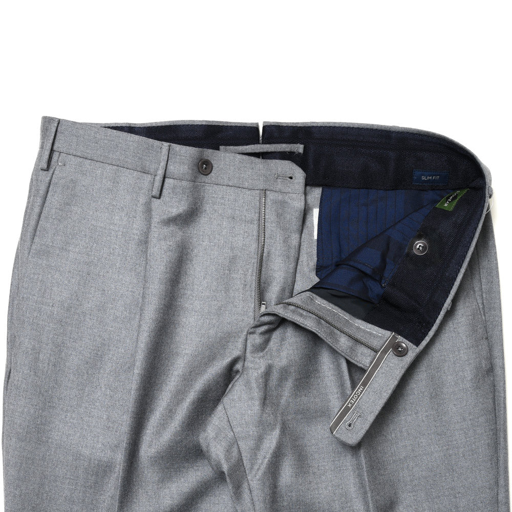 INCOTEX(インコテックス) SLIM FIT SUPER100'sウールサキソニーソリッド1プリーツテーパードパンツ 1T0031-1645A