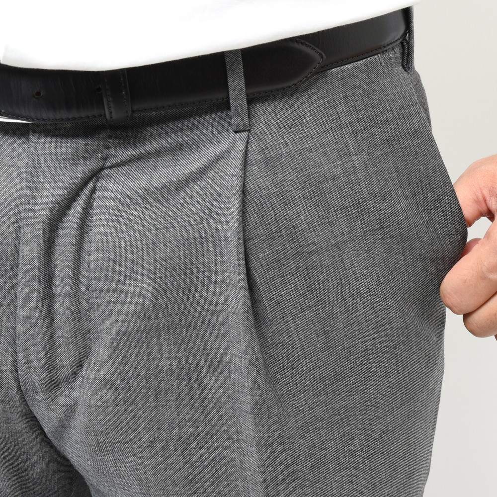 INCOTEX(インコテックス) SLIM FIT SUPER100'sウールシャークスキン1プリーツテーパードパンツ 1T0031-1010A