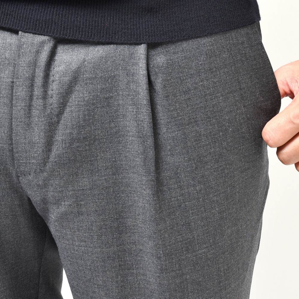 INCOTEX(インコテックス) SLIM FIT SUPER100'sウールシャークスキン1プリーツテーパードパンツ 1T0031-1010A