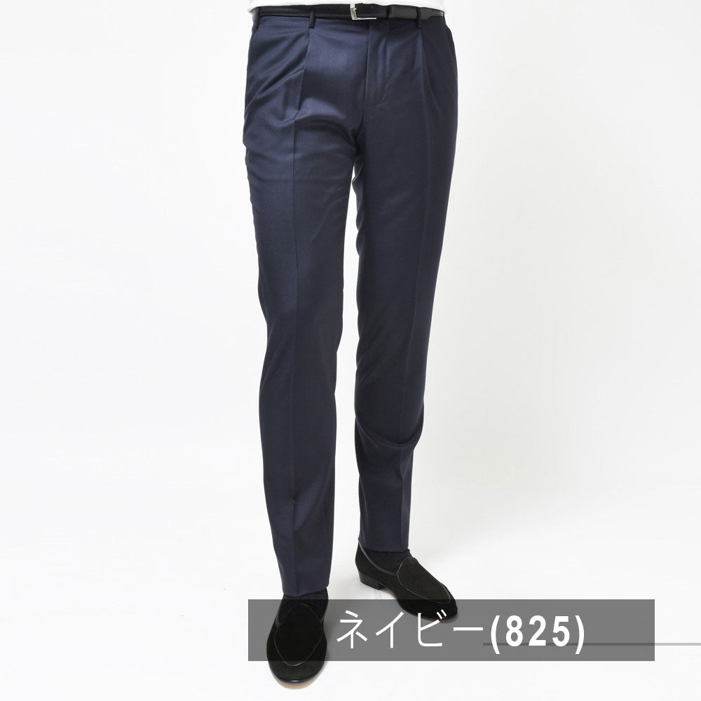 INCOTEX(インコテックス) SLIM FIT SUPER100'sウールシャークスキン1プリーツテーパードパンツ 1T0031-1010A