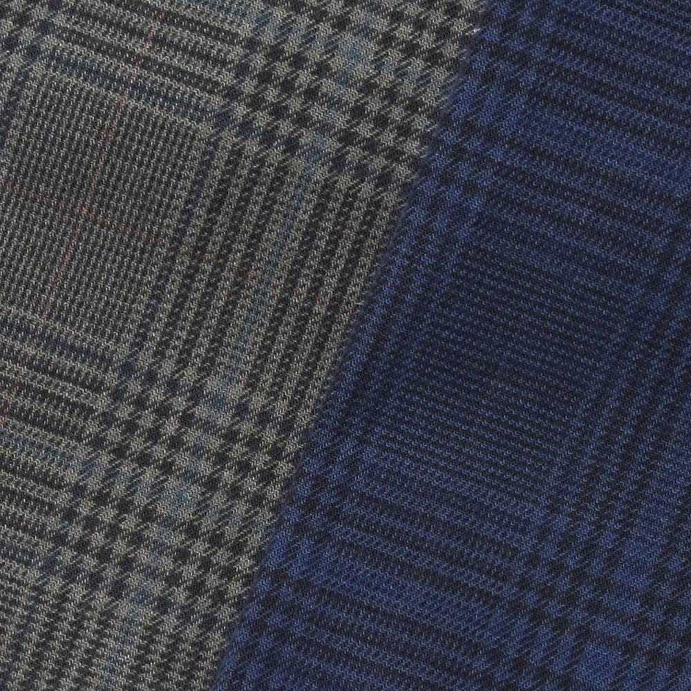 INCOTEX SLACKS(インコテックス スラックス) SLIM FIT ガーメントダイストレッチコットンオーバーチェックテーパードパンツ 470-81587