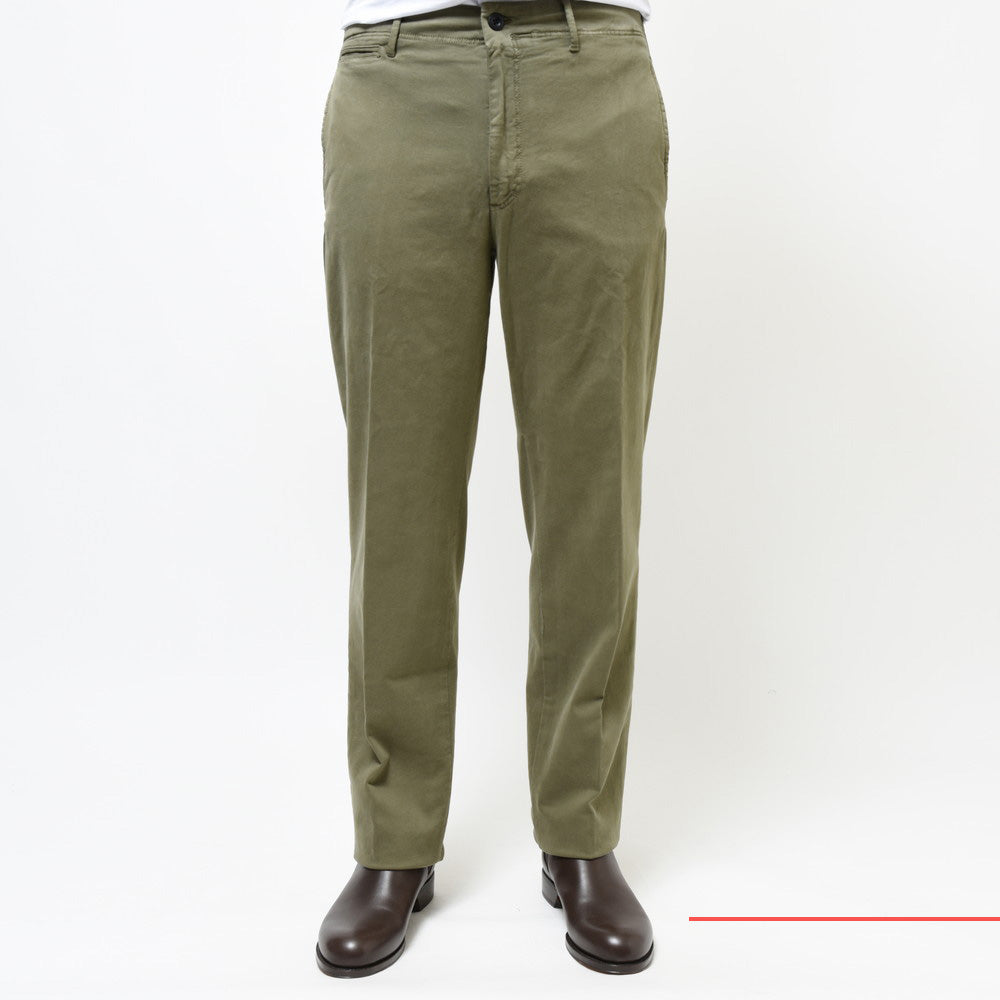 INCOTEX SLACKS(インコテックス スラックス) TAPERED FIT ガーメントダイストレッチコットンサテンテーパードパンツ 470-81528(M)