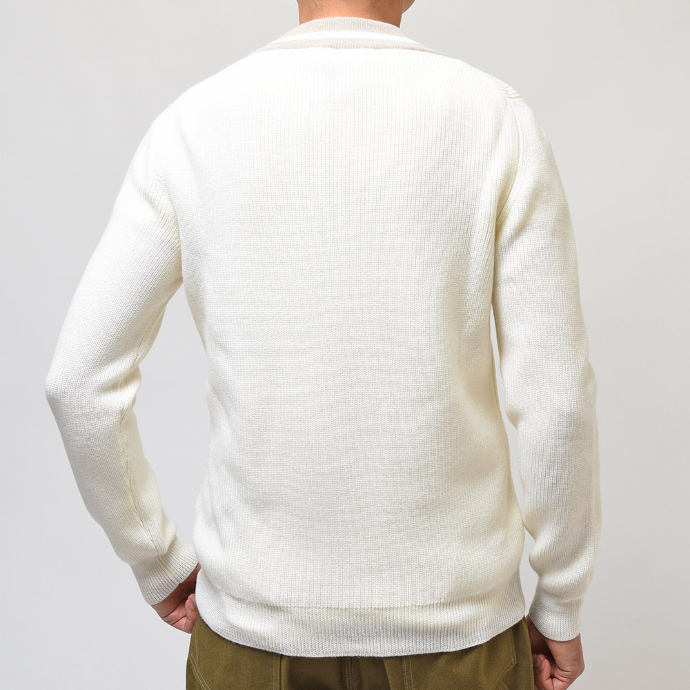Settefili Cashmere セッテフィーリ カシミア ウール ミドルゲージ Vネック チルデンニット