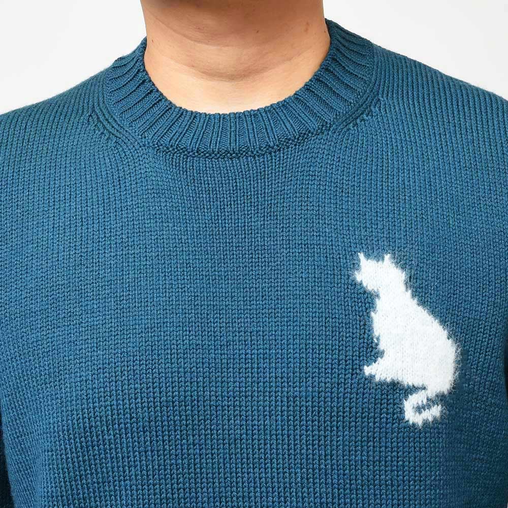 PT TORINO ピーティー トリノ ウール ミドルゲージ キャット クルーネック ニット