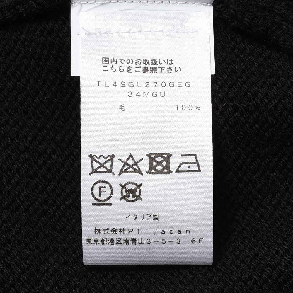 PT TORINO ピーティー トリノ ウール ミドルゲージ キャット クルーネック ニット