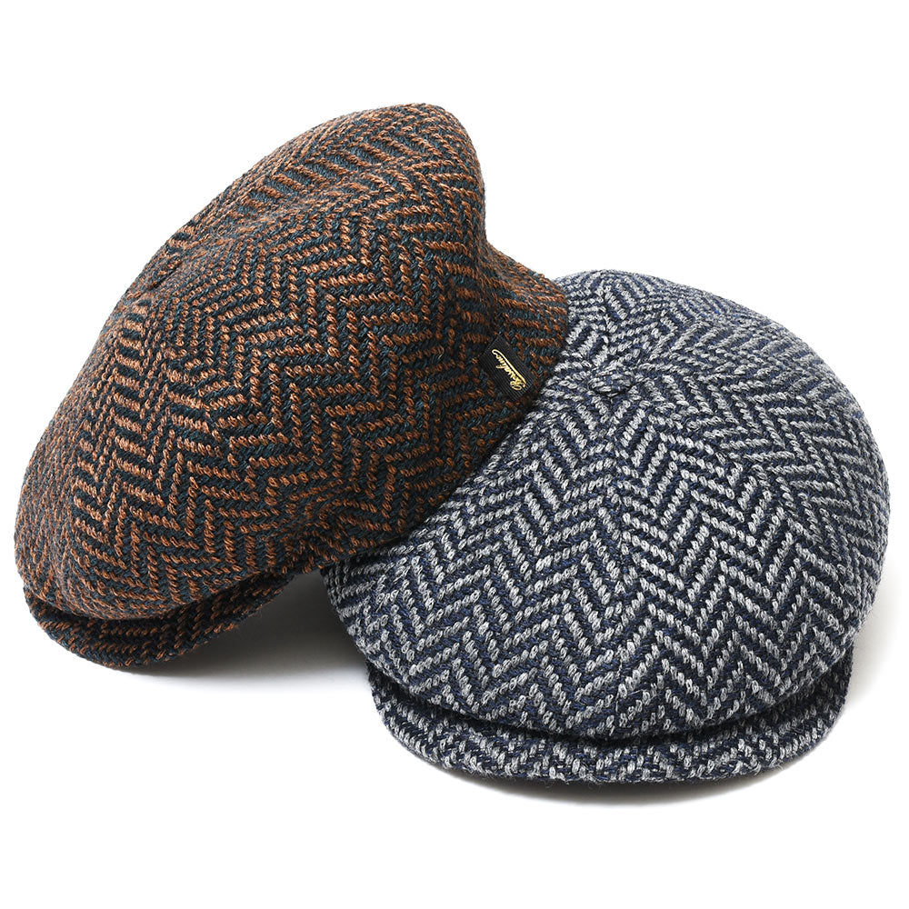 Borsalino(ボルサリーノ) 8パネルウールツィードヘリンボーンハンチング B15113F0027