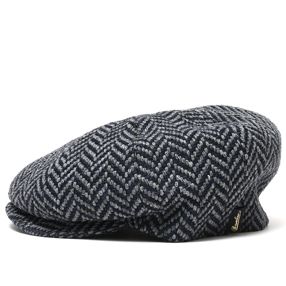 Borsalino(ボルサリーノ) 8パネルウールツィードヘリンボーンハンチング B15113F0027