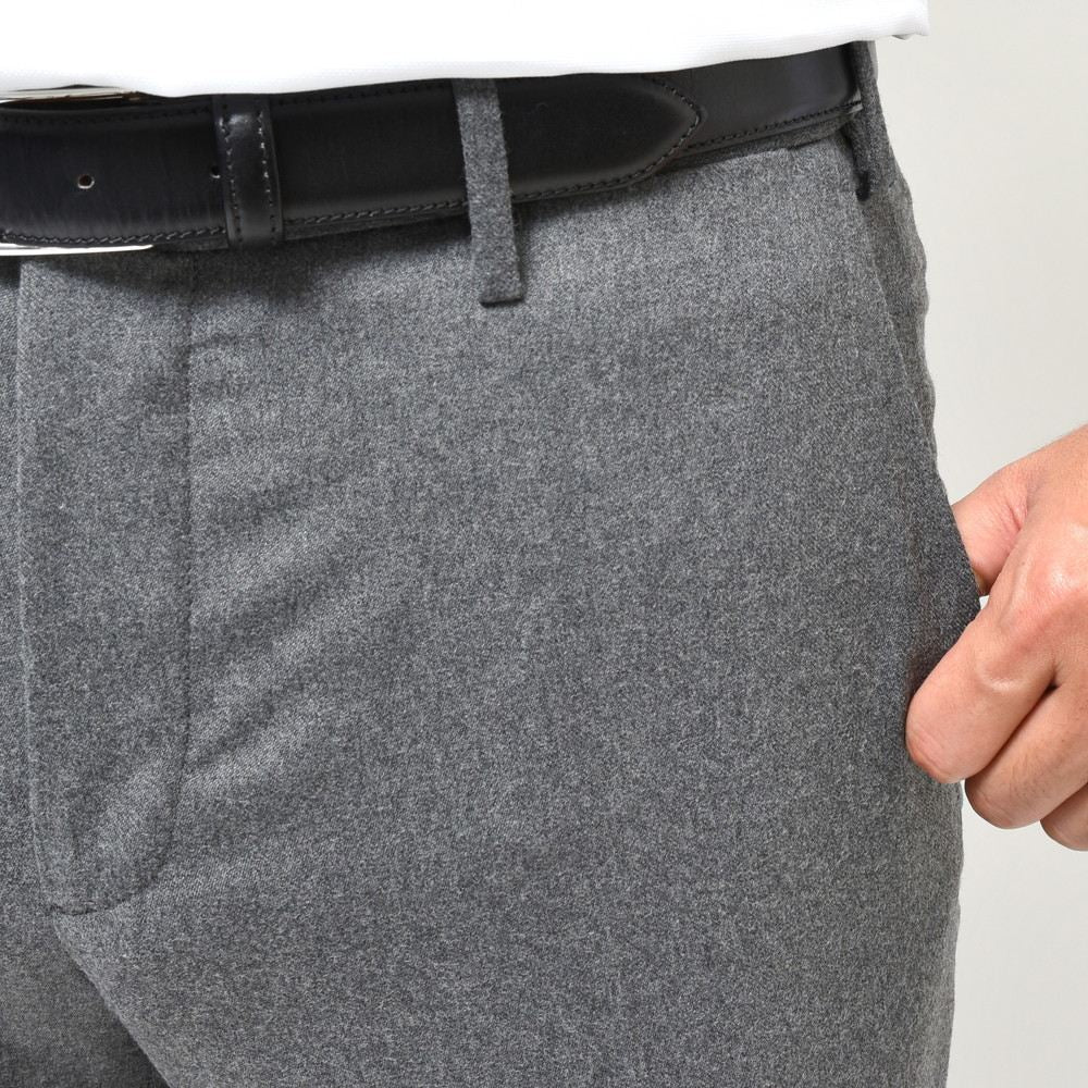 INCOTEX(インコテックス) SLIM FIT ウォッシャブルテクノウールサキソニーテーパードパンツ 470-82560