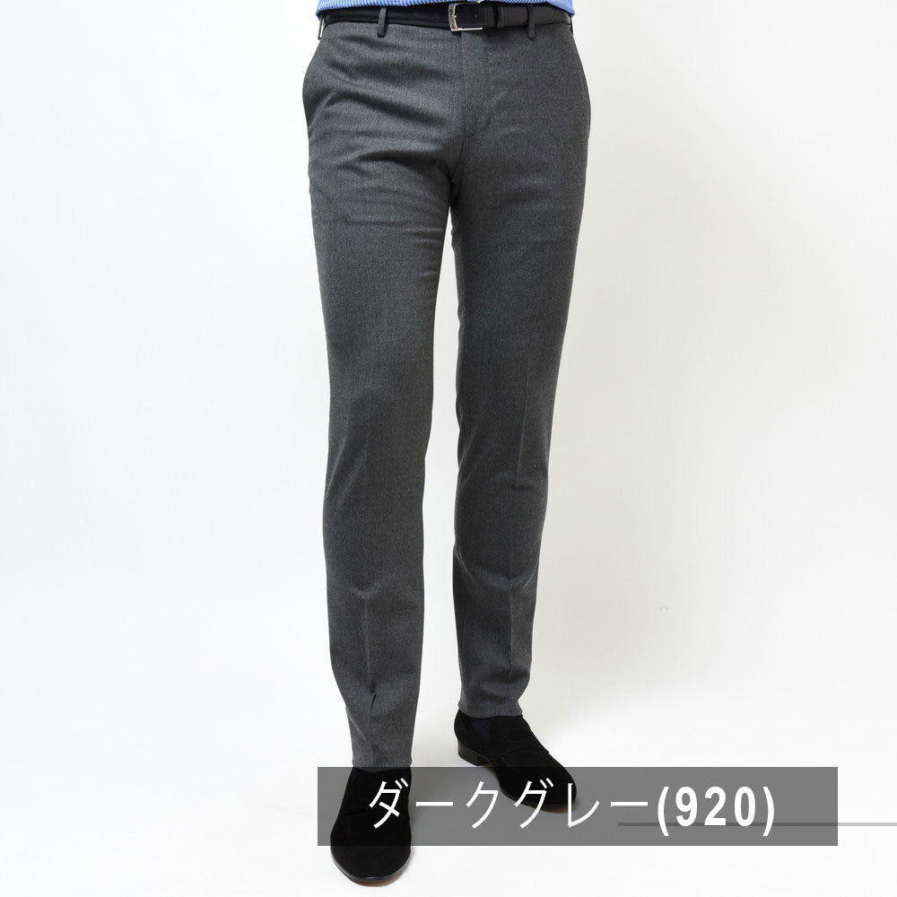 INCOTEX(インコテックス) SLIM FIT ウォッシャブルテクノウールサキソニーテーパードパンツ 470-82560