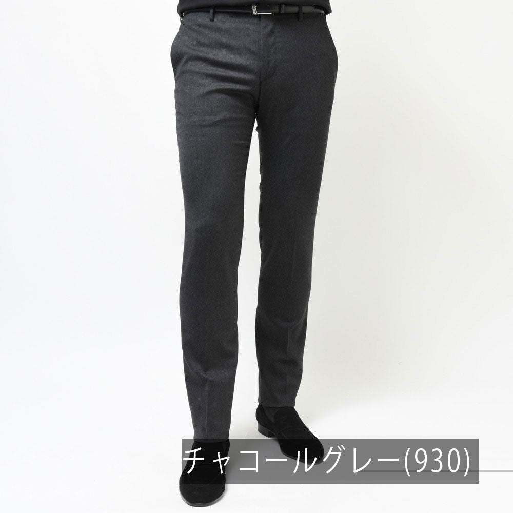 INCOTEX(インコテックス) SLIM FIT ウォッシャブルテクノウールサキソニーテーパードパンツ 470-82560