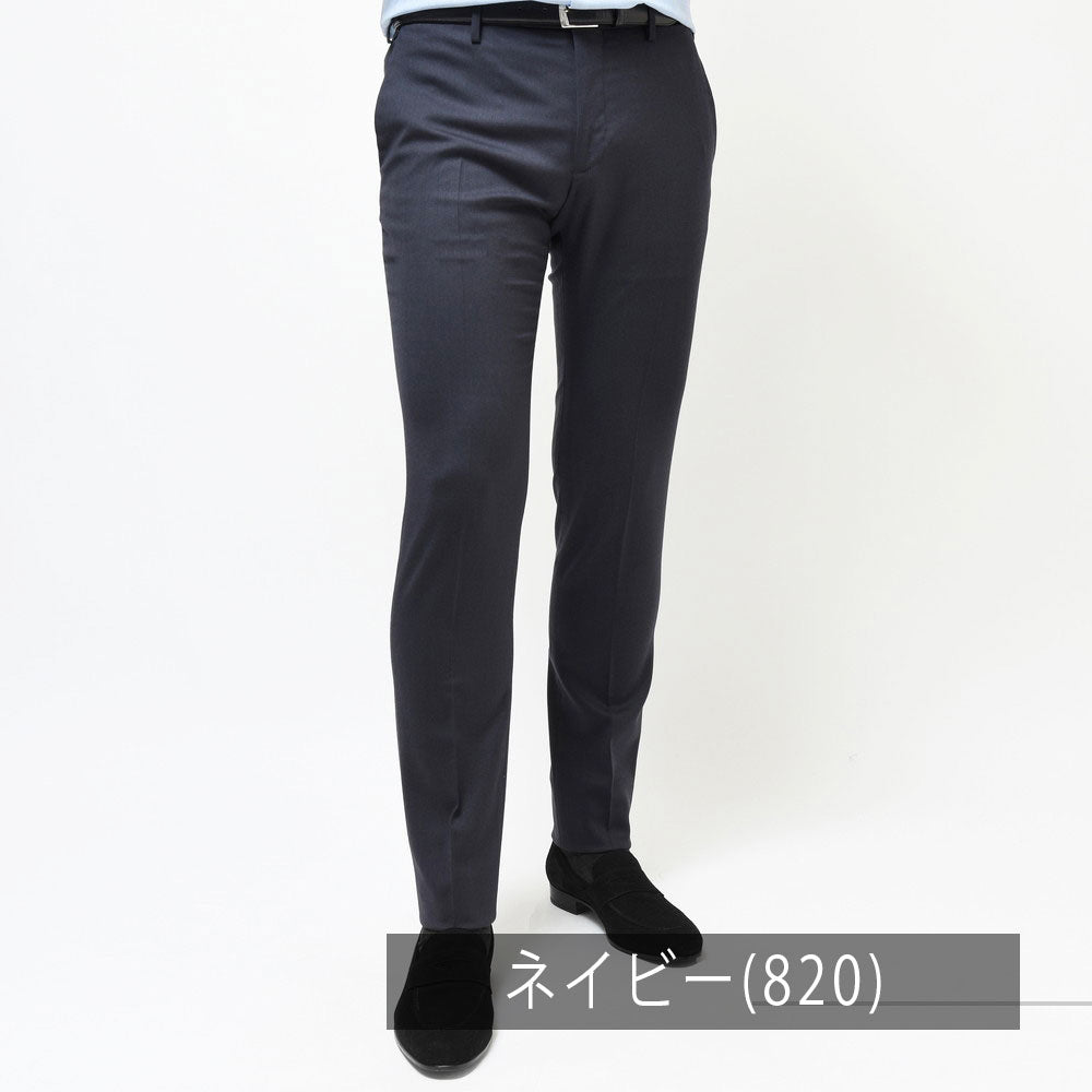 INCOTEX(インコテックス) SLIM FIT ウォッシャブルテクノウールサキソニーテーパードパンツ 470-82560