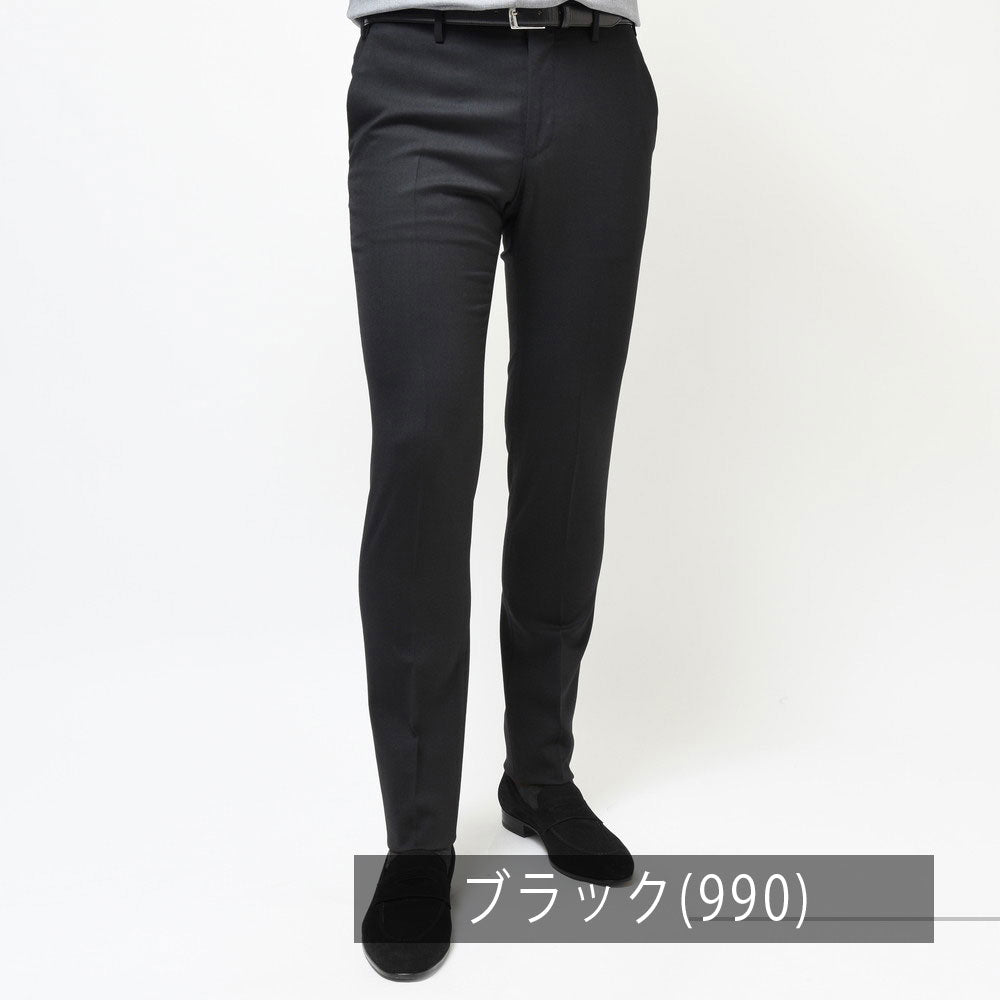 INCOTEX(インコテックス) SLIM FIT ウォッシャブルテクノウールサキソニーテーパードパンツ 470-82560