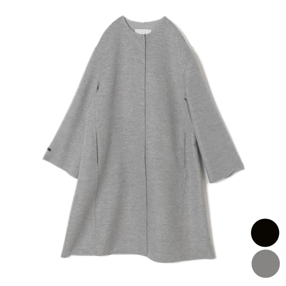 manzoni24(マンゾーニ)<BR>23M1204/DB1 ウールカシミア ノーカラーコート