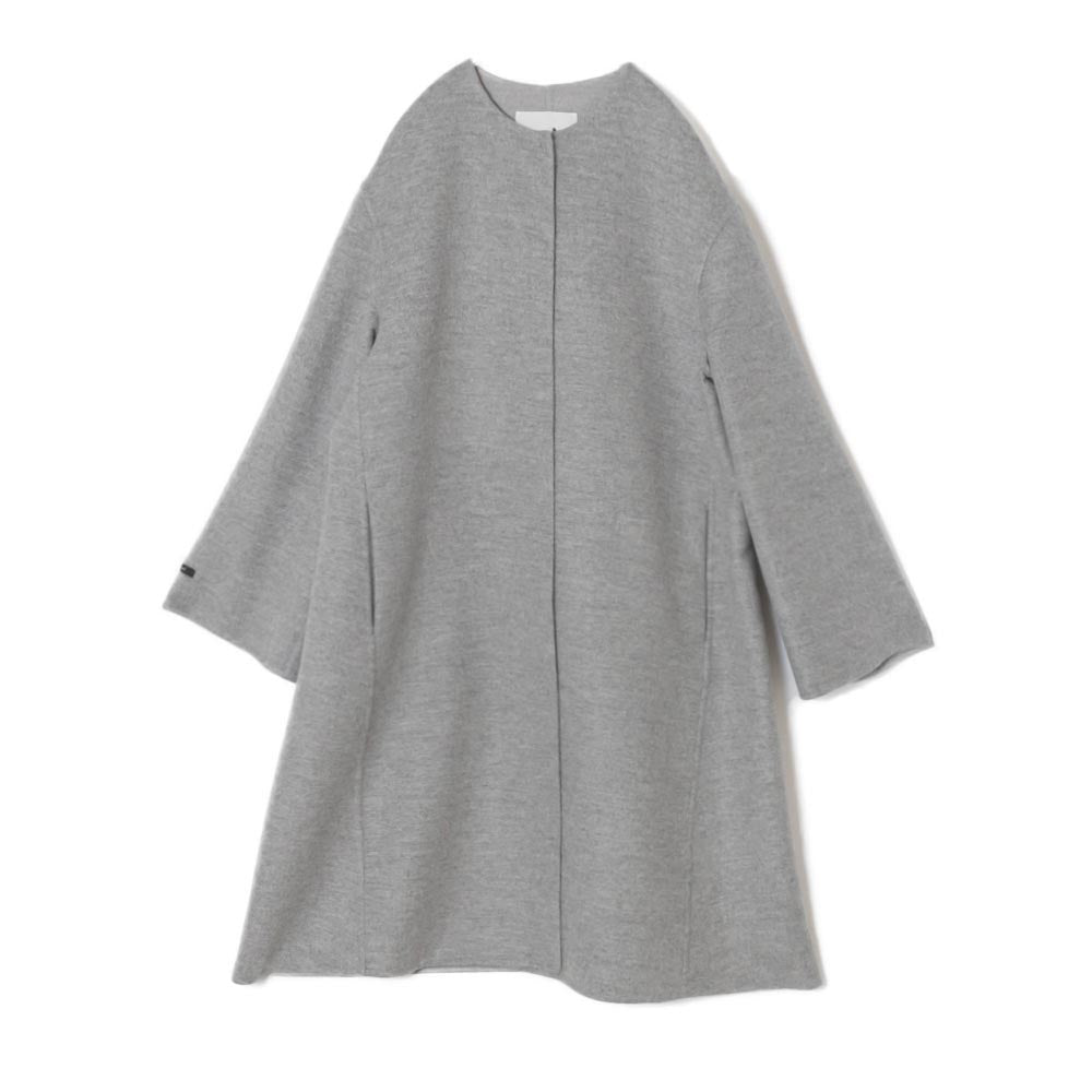 manzoni24(マンゾーニ)<BR>23M1204/DB1 ウールカシミア ノーカラーコート