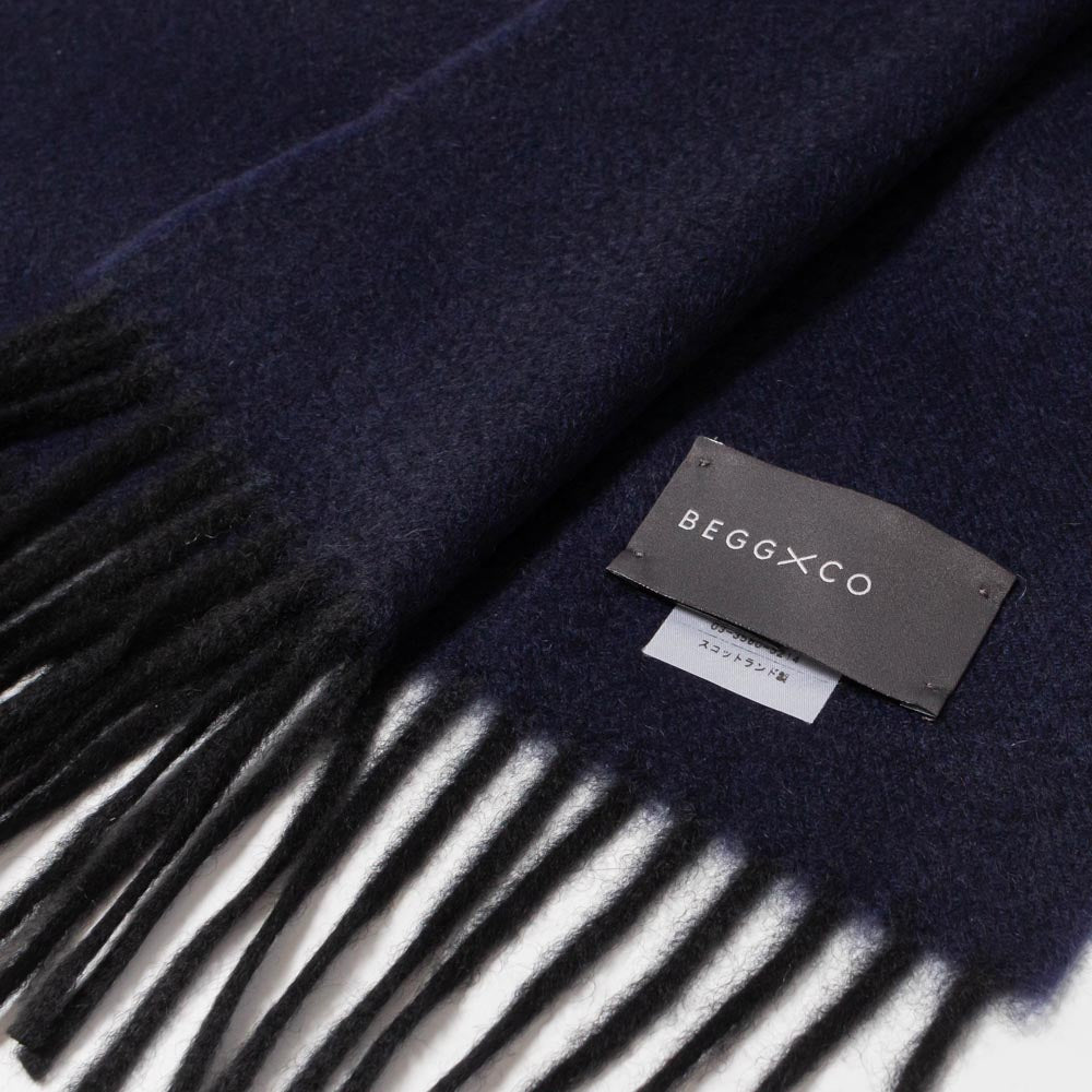 BEGG X CO(ベグ アンド コー)<BR>Arran Plain 73×183 別注カシミアストール