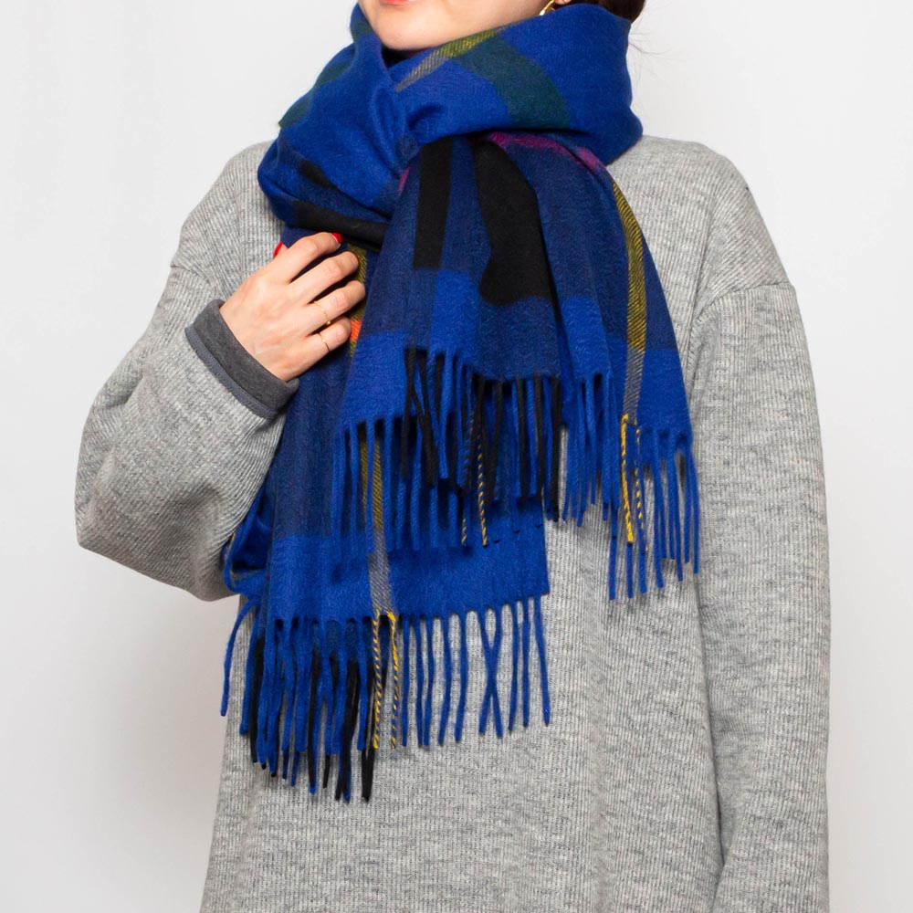 Joshua Ellis(ジョシュア エリス)<BR>タータンチェック カシミアストール Modern Tartan 70×190 CPG/60371