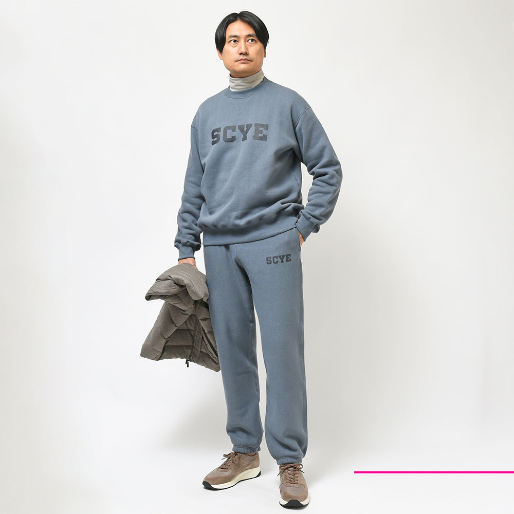 SCYE BASICS サイベーシックス コットン 裏起毛 セットアップ対応 クルーネック スウェット
