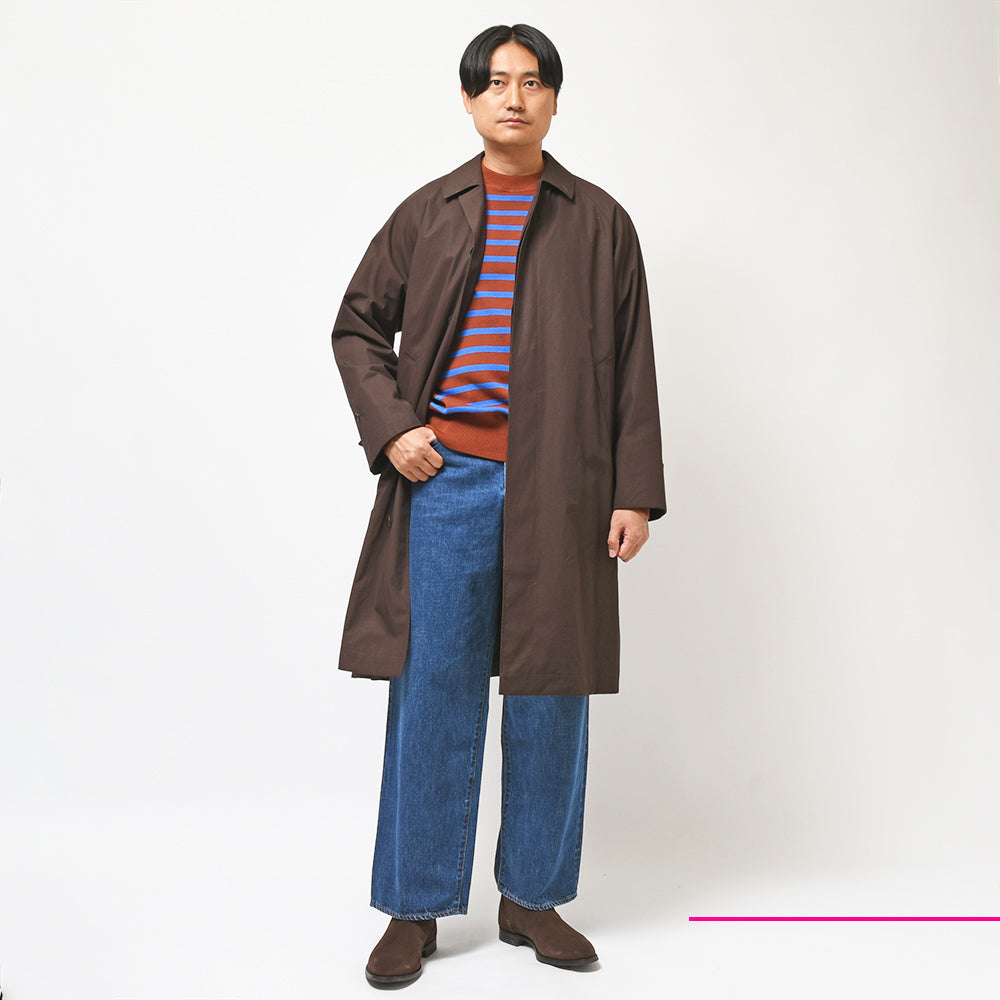 SCYE BASICS サイベーシックス セルビッジデニム ユーズドウォッシュ ワイドデニムパンツ
