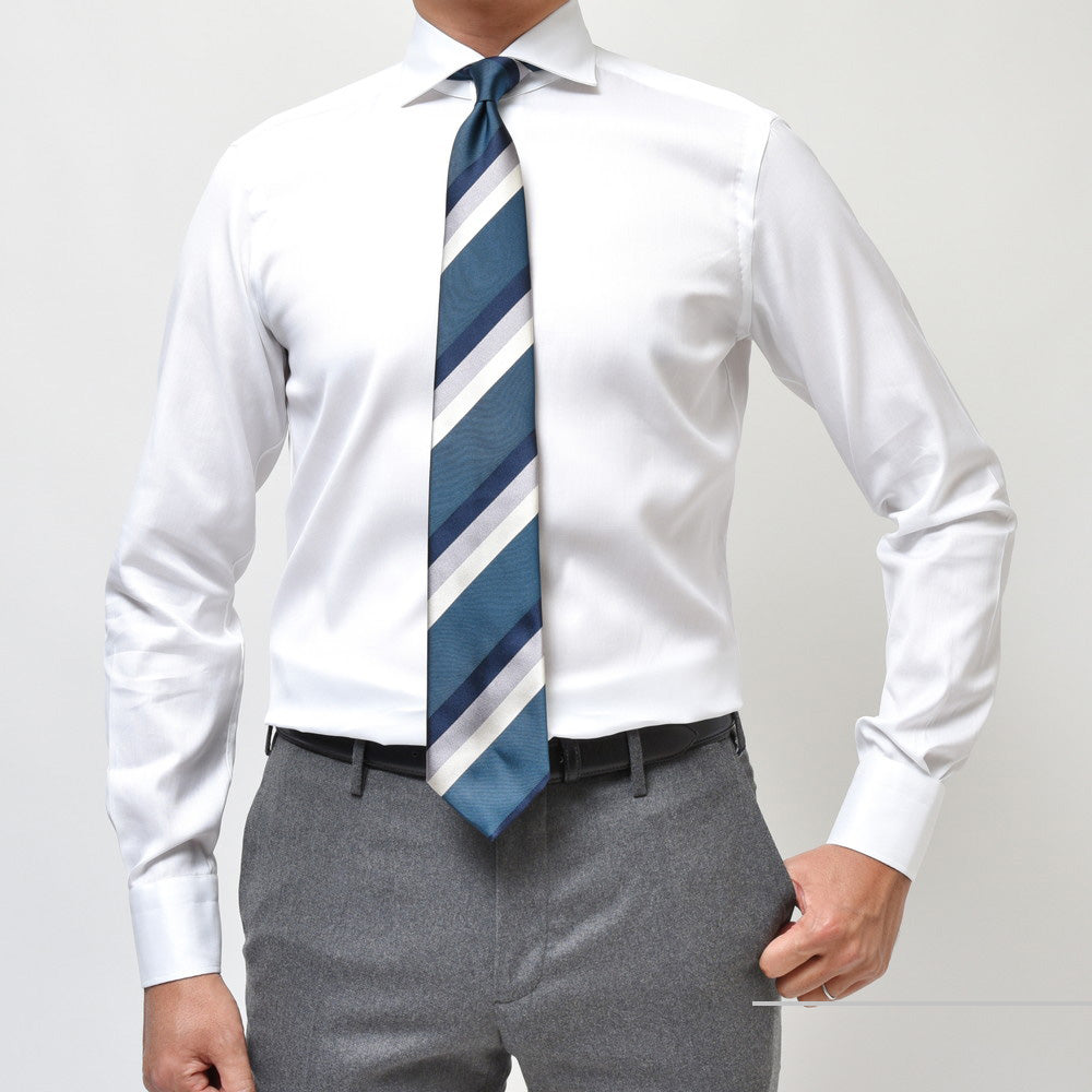 BARBA(バルバ) 406 コットンロイヤルオックスソリッドワイドカラーシャツ 487-81450