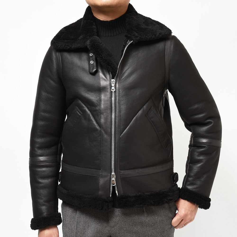 EMMETI エンメティ H AVIATOR アッカ アビエイター シープスキン ムートン 干場義雅別注 B-3 フライトジャケット