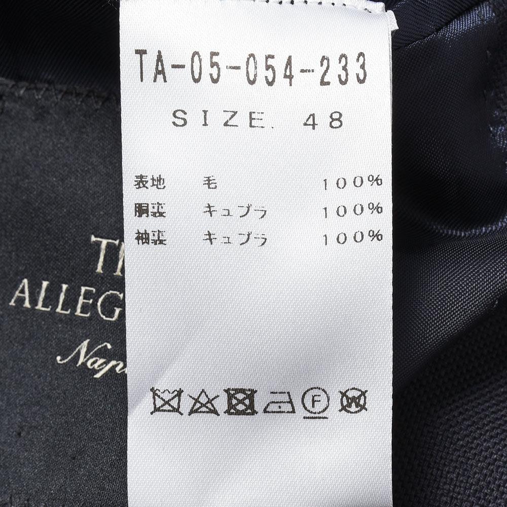 TITO ALLEGRETTO ティト アレグレット ヴァージンウール ホップサック ゴールドメタルボタン シングル3Bジャケット