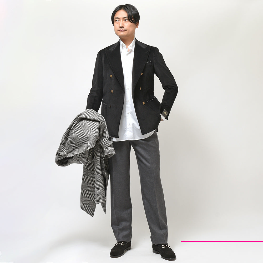 TITO ALLEGRETTO ティト アレグレット コットン コーデュロイ ゴールドメタルボタン ダブル6Bジャケット
