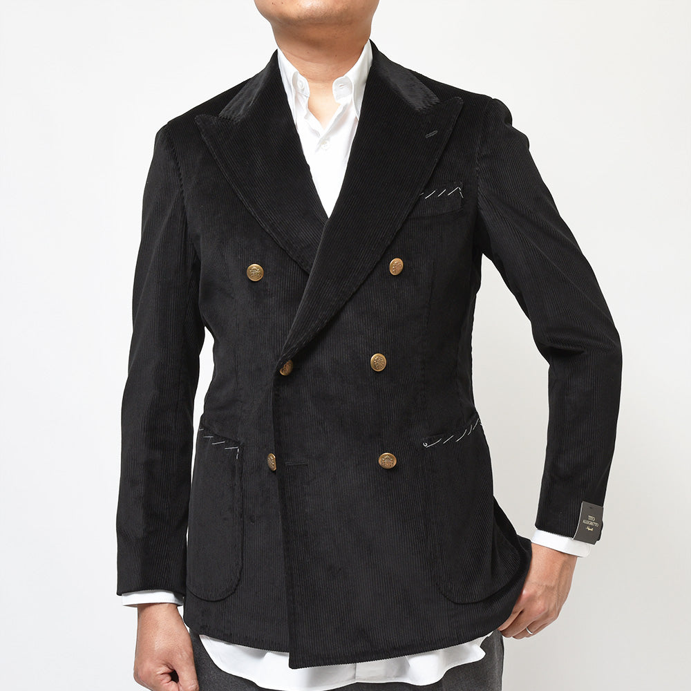 TITO ALLEGRETTO ティト アレグレット コットン コーデュロイ ゴールドメタルボタン ダブル6Bジャケット
