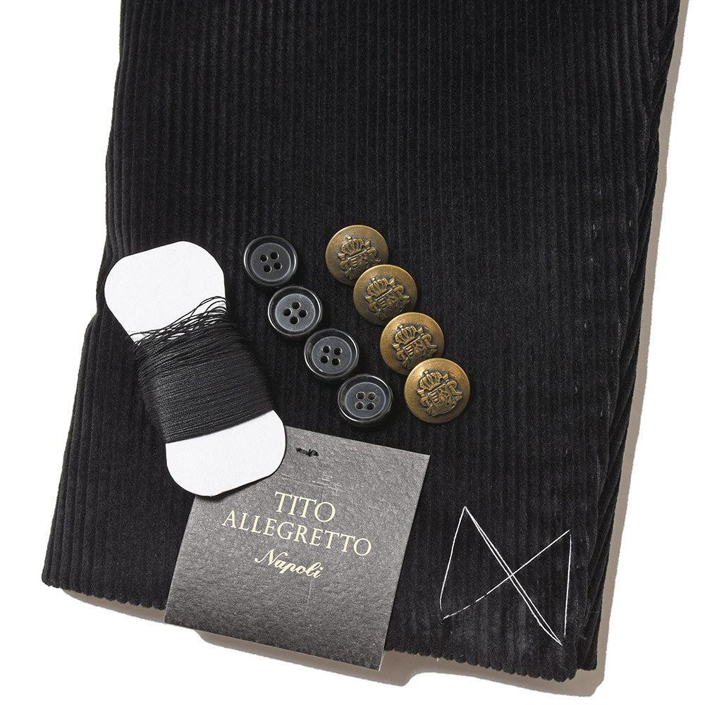 TITO ALLEGRETTO ティト アレグレット コットン コーデュロイ ゴールドメタルボタン ダブル6Bジャケット