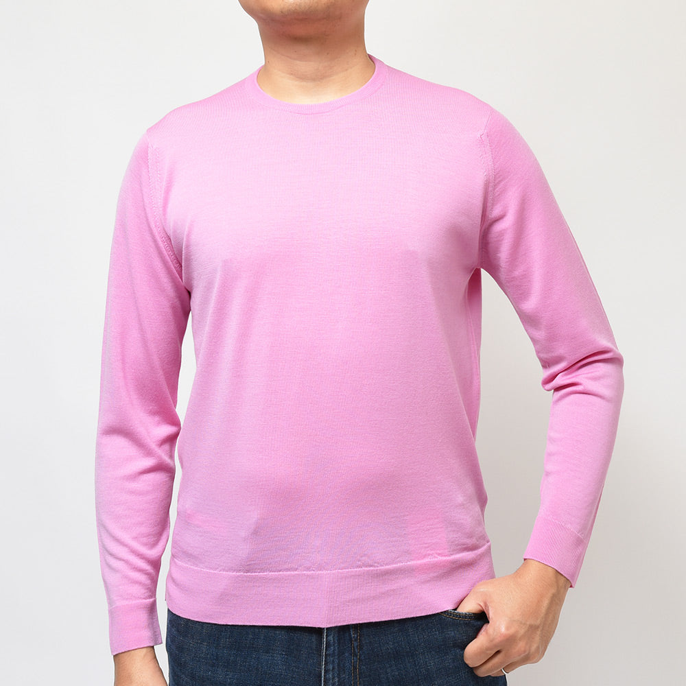 JOHN SMEDLEY ジョンスメドレー SCANLAN メリノウール 30ゲージ クルーネック ニット MODERN FIT