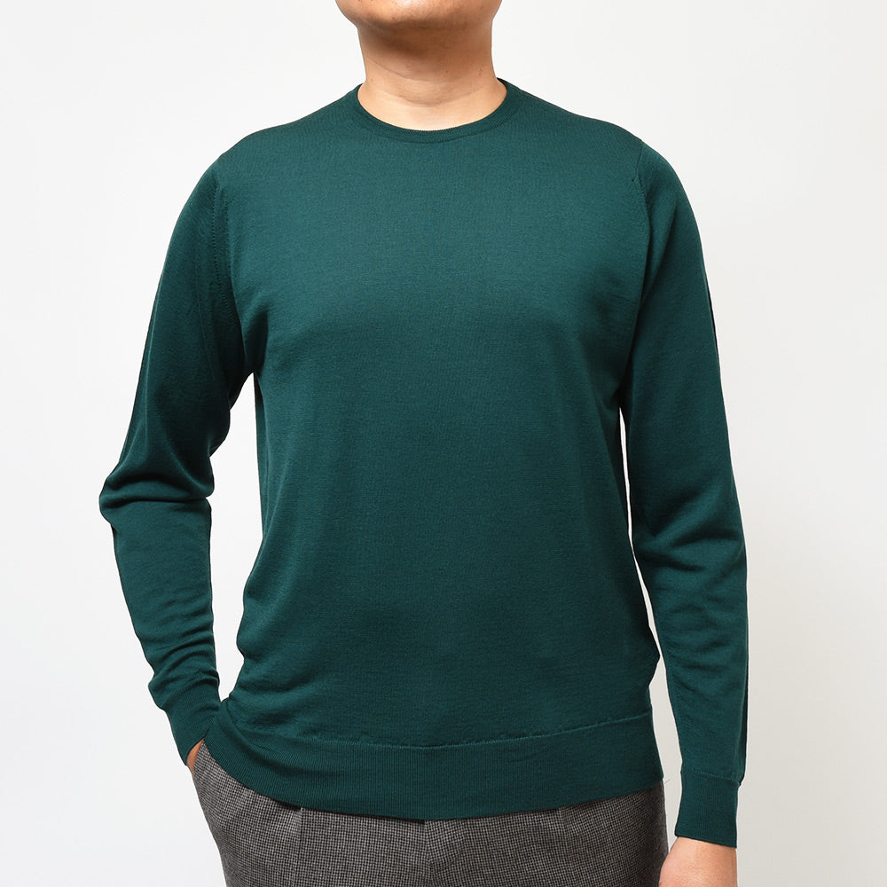 JOHN SMEDLEY ジョンスメドレー SCANLAN メリノウール 30ゲージ クルーネック ニット MODERN FIT