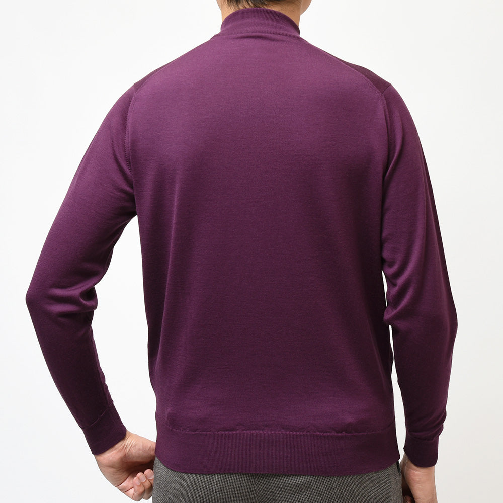 JOHN SMEDLEY ジョンスメドレー KILDAY メリノウール 30ゲージ モックネック ニット MODERN FIT