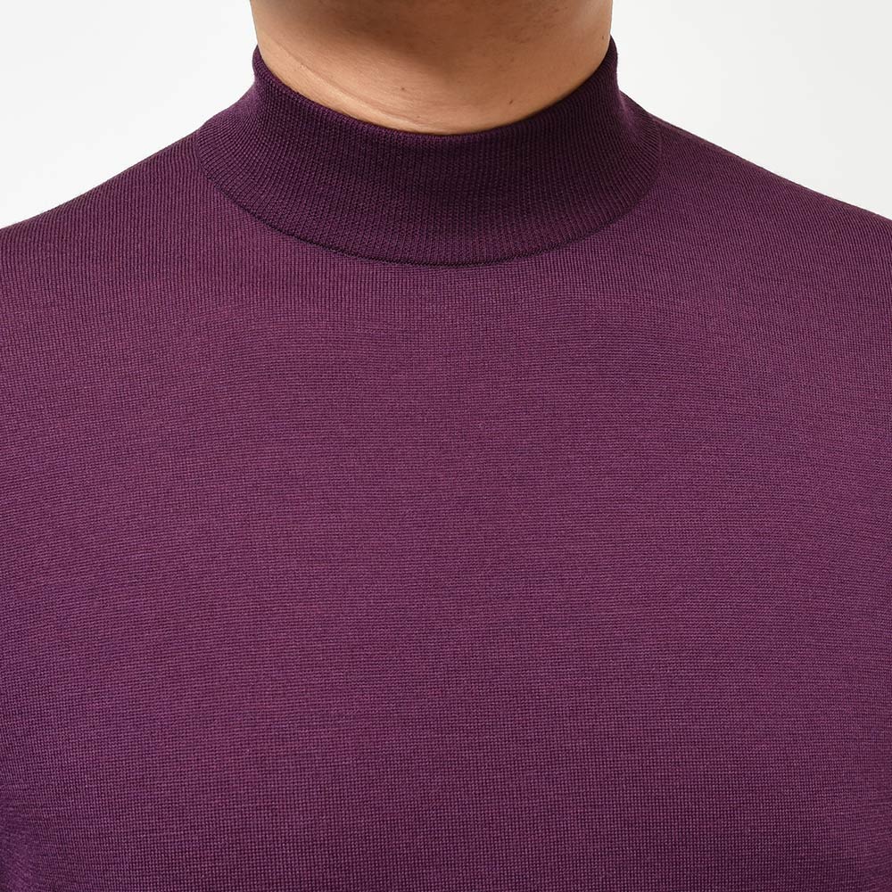 JOHN SMEDLEY ジョンスメドレー KILDAY メリノウール 30ゲージ モックネック ニット MODERN FIT