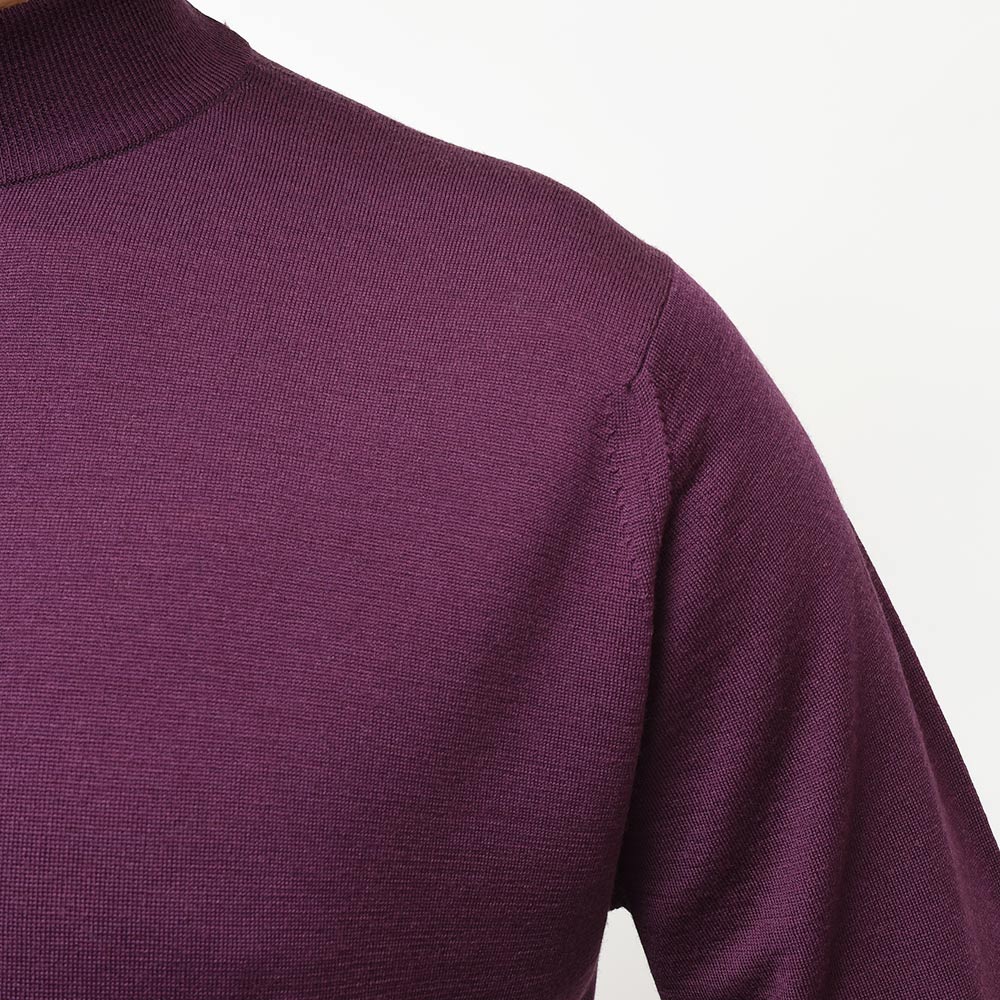 JOHN SMEDLEY ジョンスメドレー KILDAY メリノウール 30ゲージ モックネック ニット MODERN FIT