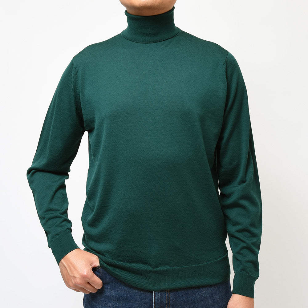 JOHN SMEDLEY ジョンスメドレー LEVINE メリノウール 30ゲージ タートルネック ニット MODERN FIT