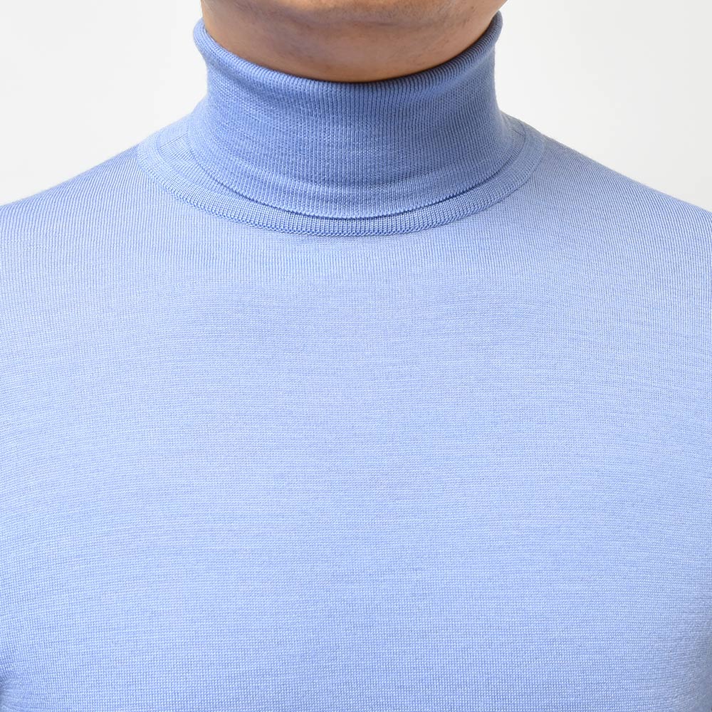 JOHN SMEDLEY ジョンスメドレー LEVINE メリノウール 30ゲージ タートルネック ニット MODERN FIT