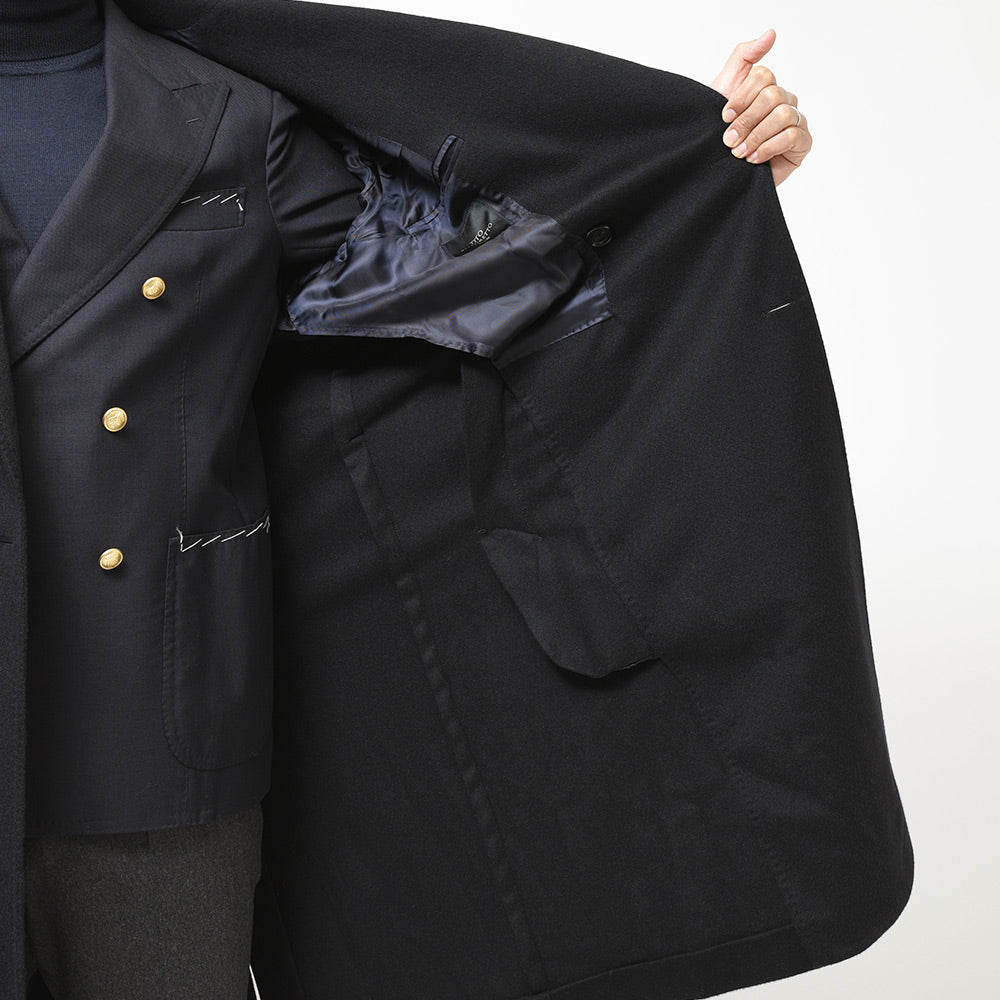 TITO ALLEGRETTO ティト アレグレット カシミヤ フランネル ベルテッド ダブル6Bコート