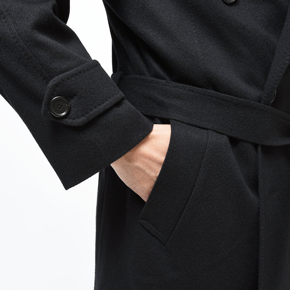 TITO ALLEGRETTO ティト アレグレット カシミヤ フランネル ベルテッド ダブル6Bコート