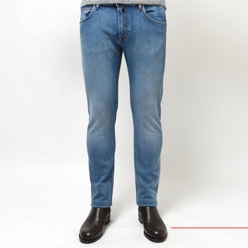 INCOTEX BLUE DIVISION(インコテックス ブルーディヴィジョン) Slim Fit ヴィンテージウォッシュスリムテーパードストレッチデニム 407-81574