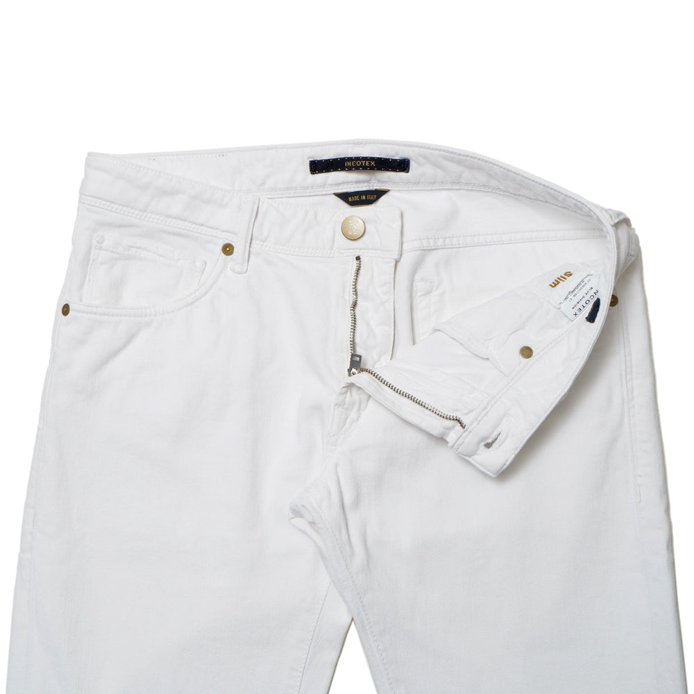 INCOTEX BLUE DIVISION(インコテックス ブルーディヴィジョン) Slim Fit ウォッシュドコットンストレッチドリルスリムテーパードパンツ 407-81578