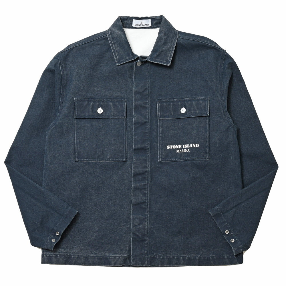 STONE ISLAND(ストーンアイランド) MARINA コーティングコットンキャンバスオーバーシャツ 7915109X4