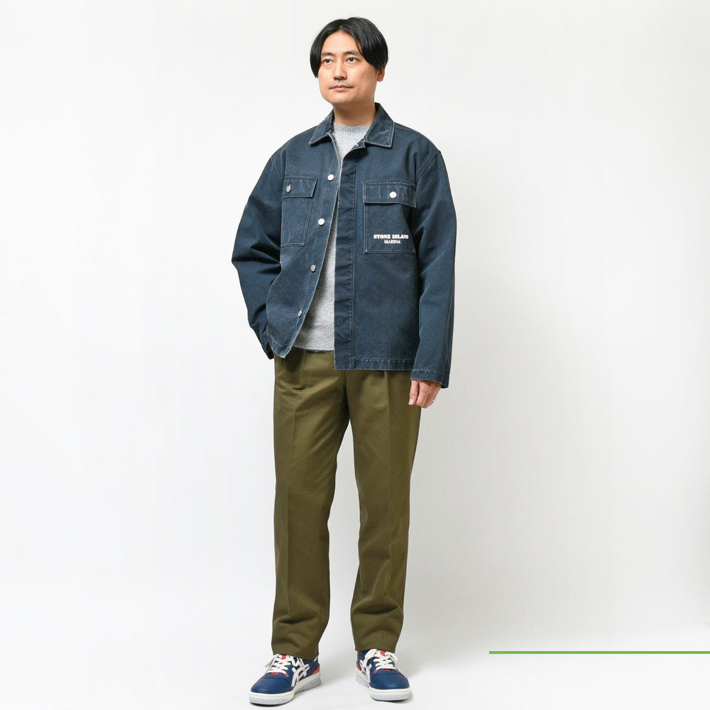 STONE ISLAND(ストーンアイランド) MARINA コーティングコットンキャンバスオーバーシャツ 7915109X4