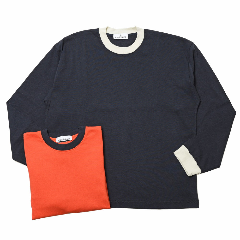 STONE ISLAND(ストーンアイランド) MARINA コットンジャージクルーネックL/Sロゴカットソー 7915224X3