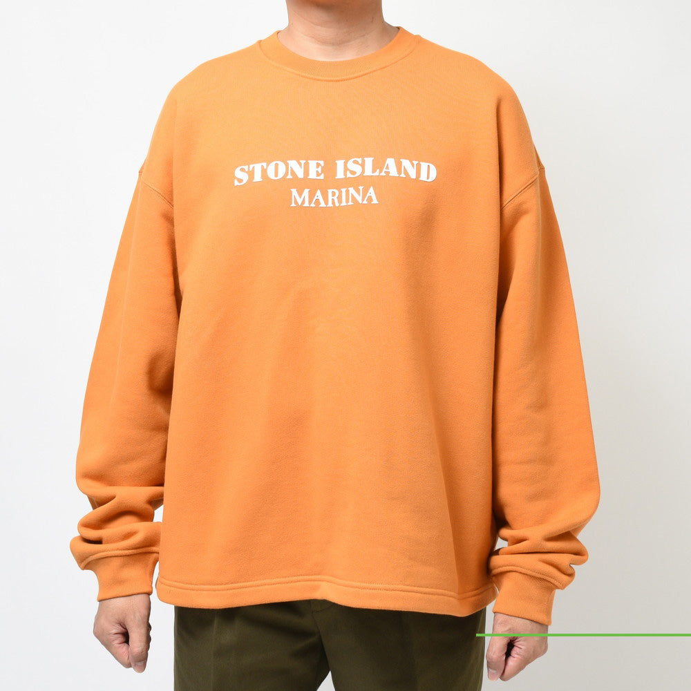 STONE ISLAND(ストーンアイランド) MARINA コットンロゴクルーネックオーバーサイズスウェット 7915671X6