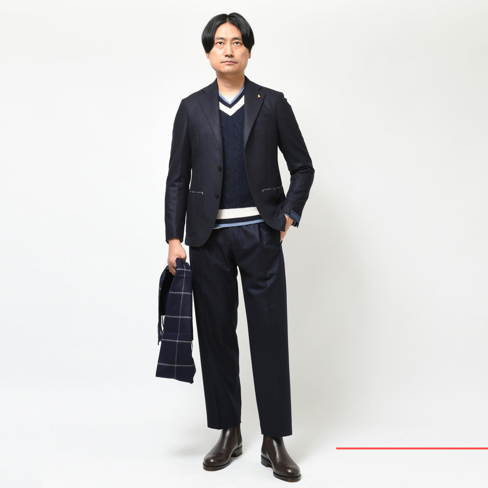 LATORRE(ラトーレ) ウールカシミアフランネル2Bジャケット 214-81746